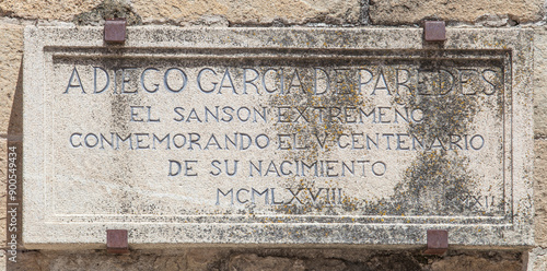 Diego Garcia de Peredes memorial plaque photo