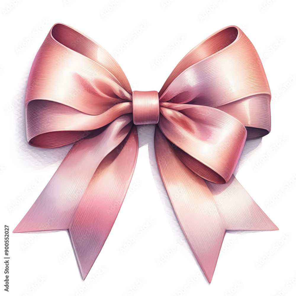 Pink bow in a watercolor style isolated on a white background. Colored decorative bows for cards, invitations, scrapbooking, and decor. Pink bow in a watercolor style isolated on a white background. Colored decorative bows for cards, invitations, scrapbooking, and decor.