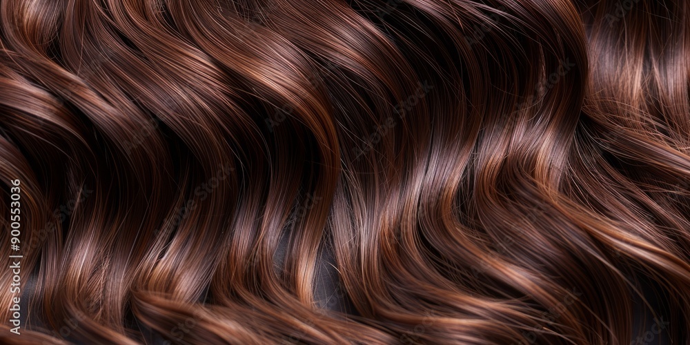 Radiant Tresses: A Close-Up of Luxurious Wavy Brown Hair with Stunning Highlights Radiant Tresses: A Close-Up of Luxurious Wavy Brown Hair with Stunning Highlights