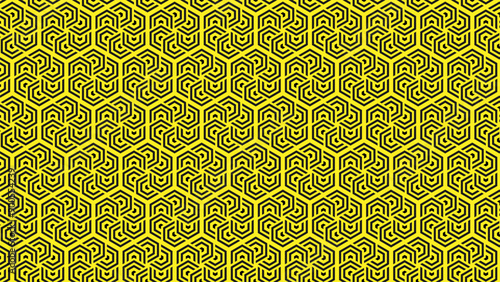 black and yellow hexagonal pattern background