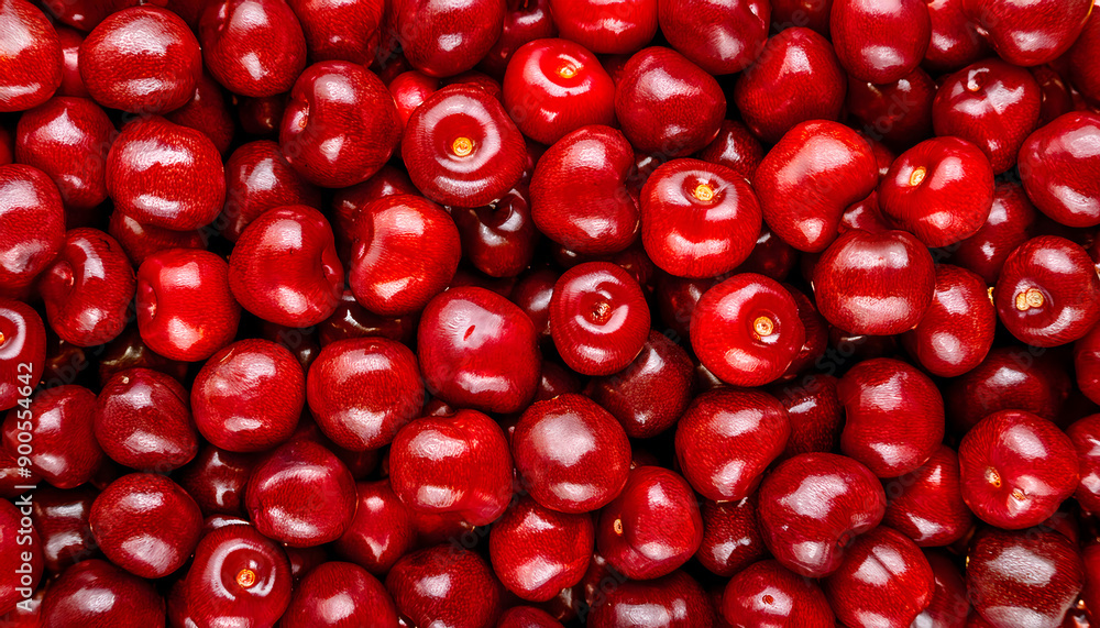 A lot of fresh cherries. pattern. background. A lot of fresh cherries. pattern. background.