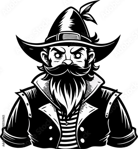 A man with a beard and a hat is wearing a jacket