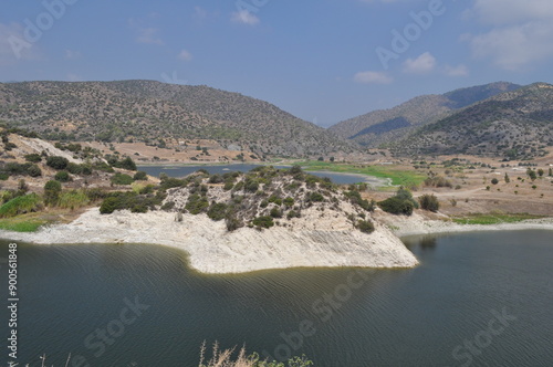 The Germasogeia Dam and the surrounding area near Limassol Cyprus photo