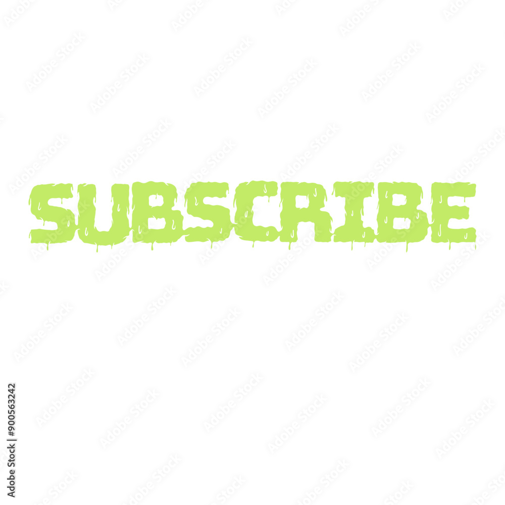 Green Slime Halloween Word Subscribe Button isolated transparent background Green Slime Halloween Word Subscribe Button isolated transparent background