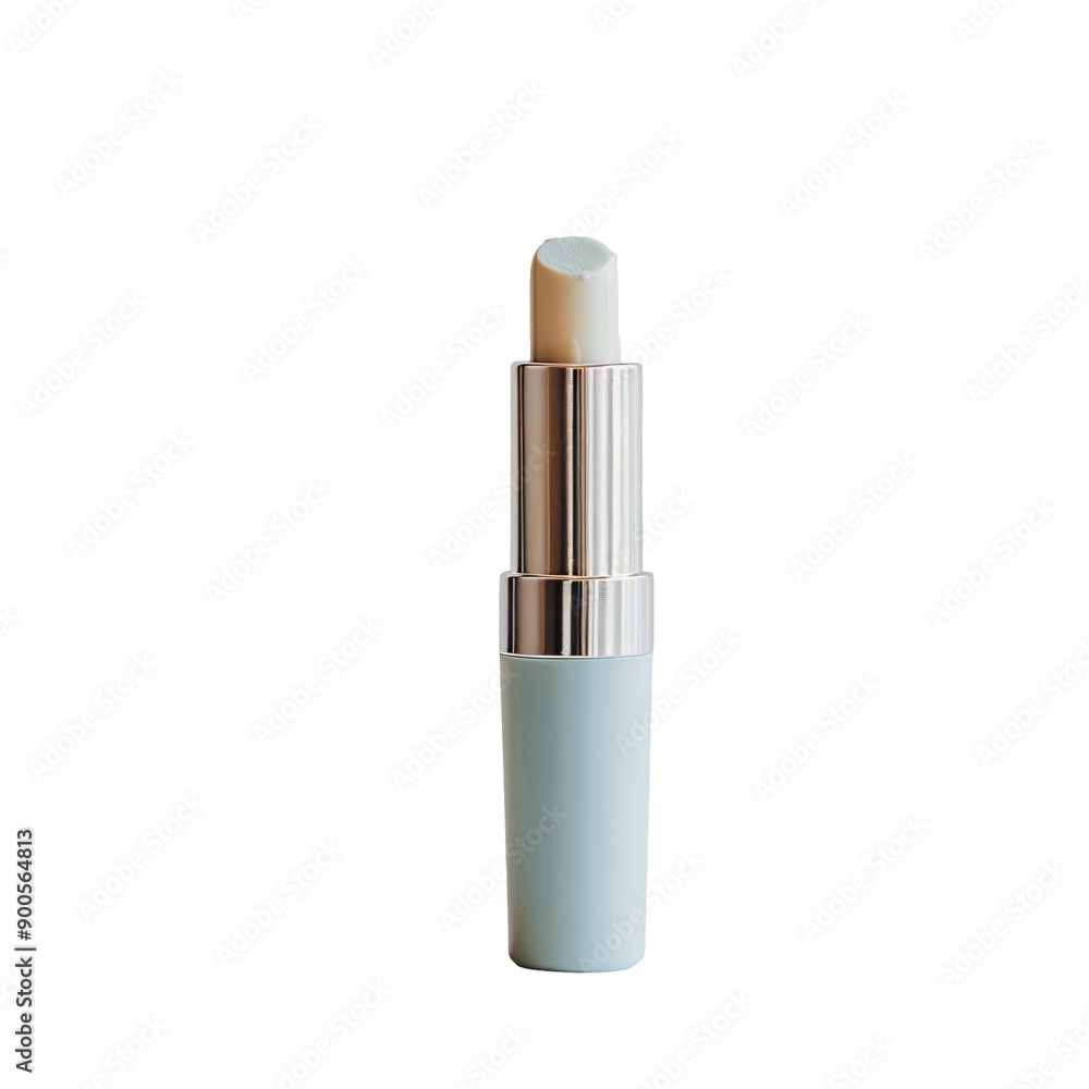 Lip balm tube with a smooth pastel colored casing, isolated on white and transparent background Lip balm tube with a smooth pastel colored casing, isolated on white and transparent background