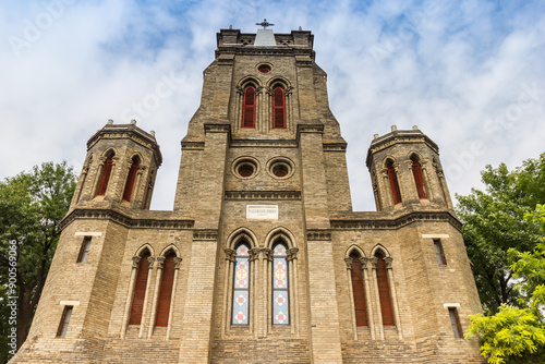 Front facade of the Lady of Victory Church in Tianjin, China