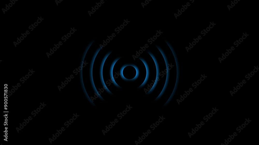 Digital radio waves circle diffusion animation. Circular diffuse ripple animation. Radio waves signal icon concept. Digital radio waves circle diffusion animation. Circular diffuse ripple animation. Radio waves signal icon concept.