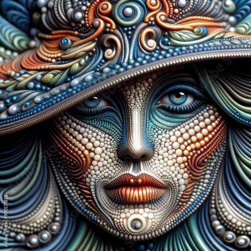 Wallpaper Mural charmillusionary, polychroma, face wearing hat , Torontodigital.ca