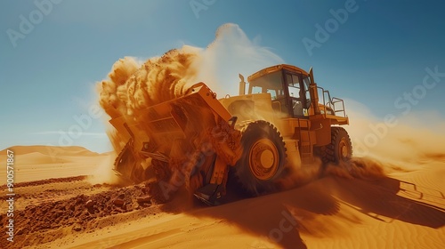 Heavy Duty Excavator in the Desert