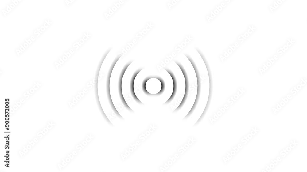 Digital radio waves circle diffusion animation. Circular diffuse ripple animation. Radio waves signal icon concept. Digital radio waves circle diffusion animation. Circular diffuse ripple animation. Radio waves signal icon concept.