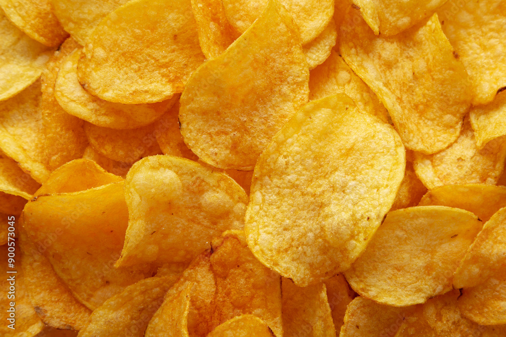 Bacon Flavored Potato Chips Background Bacon Flavored Potato Chips Background