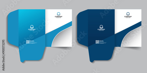Branding stationery report cover template, file folder, folder design company presentation file folder design.
