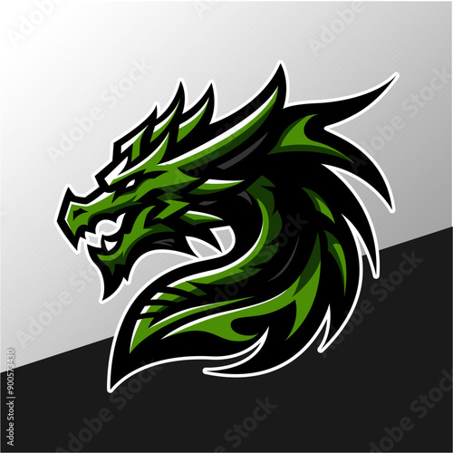 green dragon esports logo design