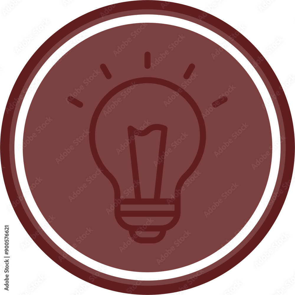Idea Vector Line Double Circle Maroon Idea Vector Line Double Circle Maroon