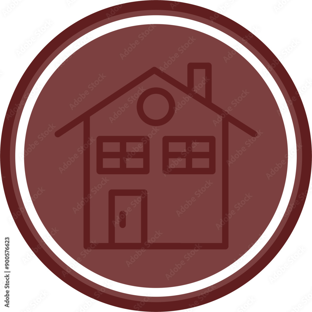 Home Vector Line Double Circle Maroon Home Vector Line Double Circle Maroon