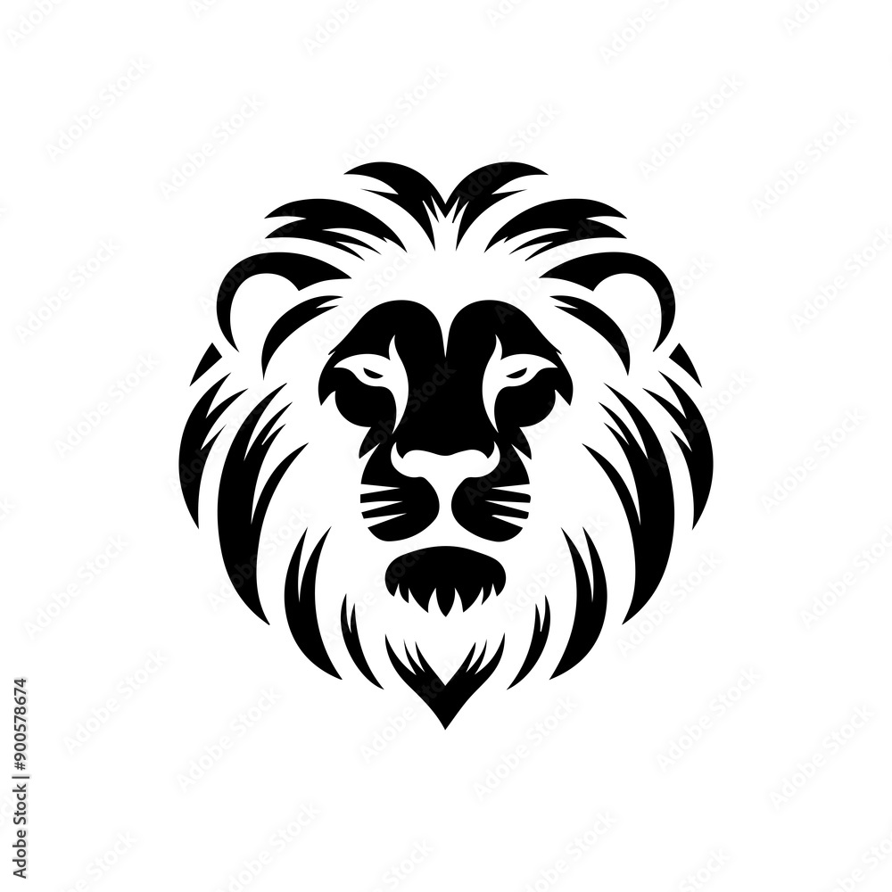 Obraz premium Lion head silhouette vector logo design vector set of lion silhouette logo 
