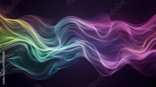 Wallpaper Mural Graceful Gradient Waves Torontodigital.ca