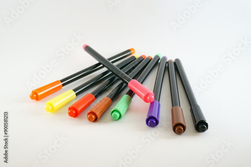 colorfull Magic Pen on white background