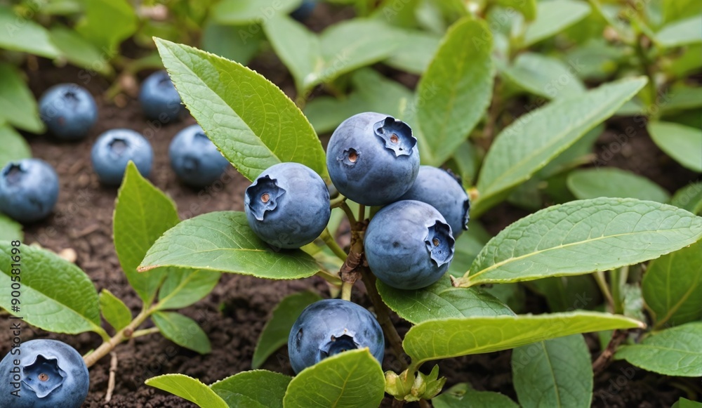 Fresh Blueberry Harvest on a Sunny Day Fresh Blueberry Harvest on a Sunny Day