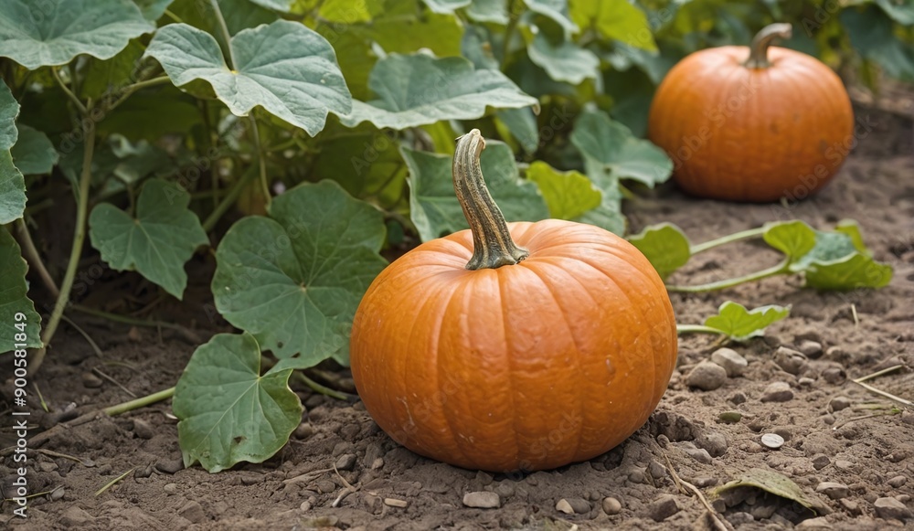 Obraz premium Harvest Time Vibrant Pumpkin Patch Delights