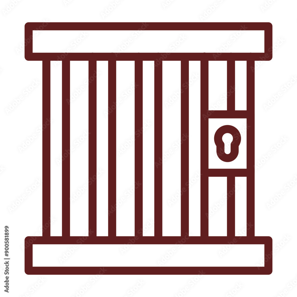 Prison Vector Line Maroon Design Prison Vector Line Maroon Design