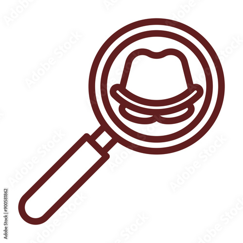Fraud Vector Line Maroon Design