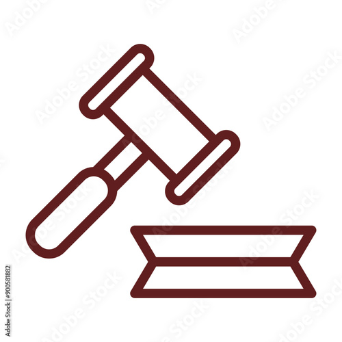 Law Vector Line Maroon Design