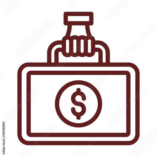 Money Laundering Vector Line Maroon Design