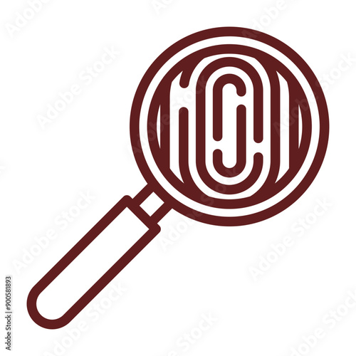 Investigation Vector Line Maroon Design