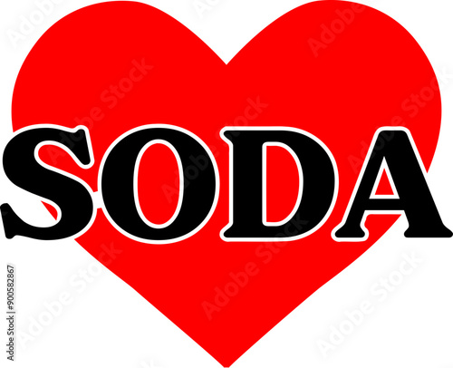 Love Soda Graphic Vector Food