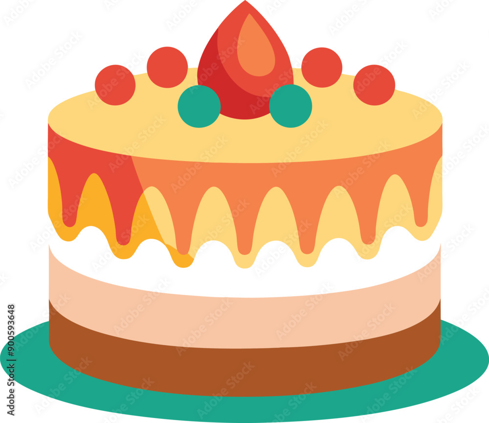 Vector Design of Birthday Cake Design Vector Design of Birthday Cake Design