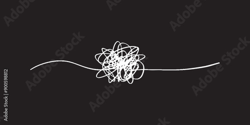 Random scribble shape. Chaotic hand-drawn doodles. Vector illustration for artistic designs.