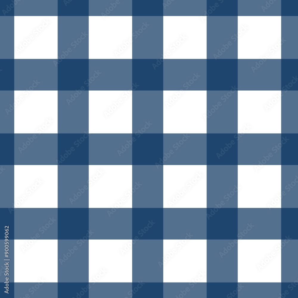 Fototapeta premium A blue and white checkered pattern, featuring alternating squares, creating a classic and stylish visual effect.