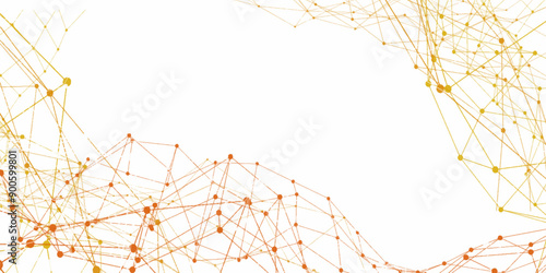 Abstract connecting dots and lines with geometric background. Geometric plexus structure cybernetic concept. Internet connection network high digital technology with connecting points and lines.