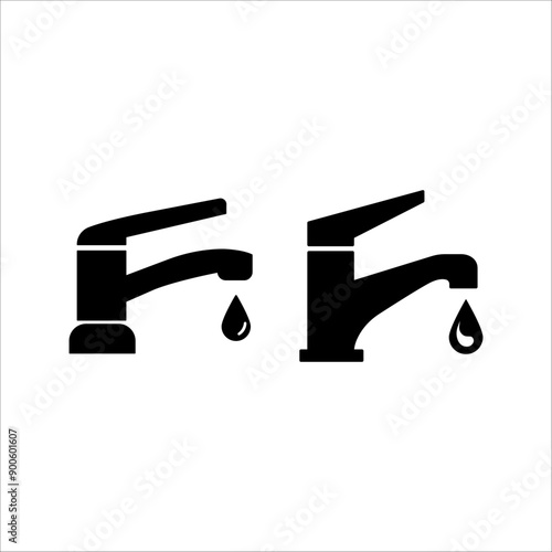 Best Faucet icon vector collection, illustration logo template in trendy style. Can be used for many purposes.