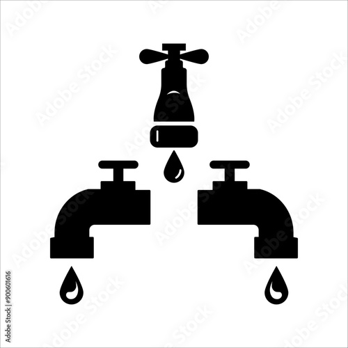 Best Faucet icon vector collection, illustration logo template in trendy style. Can be used for many purposes.