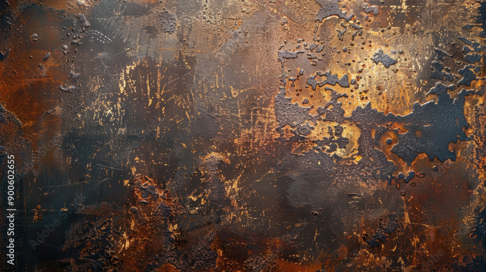 An industrial iron background with a raw, rough texture, displaying scratches, rust, and a weathered look An industrial iron background with a raw, rough texture, displaying scratches, rust, and a weathered look