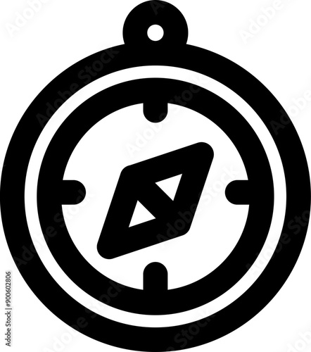Free Download UI compass Vector Icon Illustration. Line Style - GFXLoad