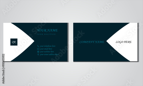 A personal modern business card design template with the newest element for one's own identity.