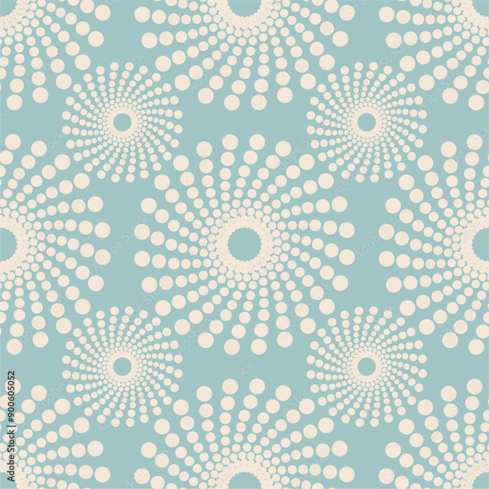 Fototapeta premium Seamless pattern with polka dot circles vector artistic print for textile paper decor wallpaper background endless creative art 