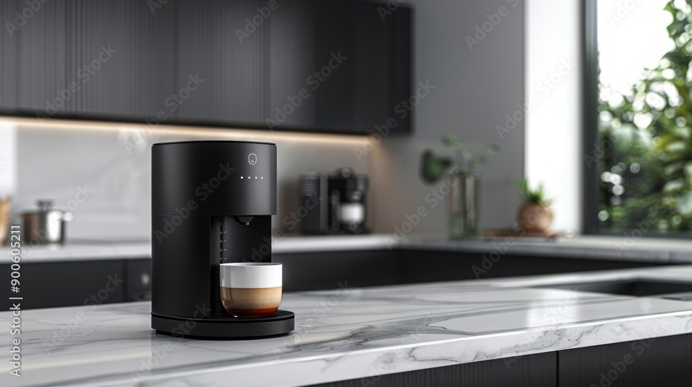 Mockup photo of a front lit coffee mug sitting on a marble counter Mockup photo of a front lit coffee mug sitting on a marble counter
