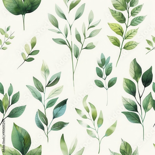 Green plant and leaf pattern, handdrawn pencil illustration, simple and clean design, vintage botanical art, 4K wallpaper, minimal and organic