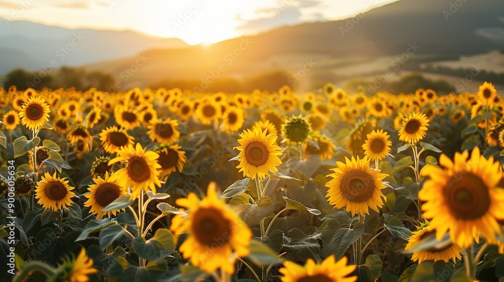 Obraz premium sunflower field wallpaper