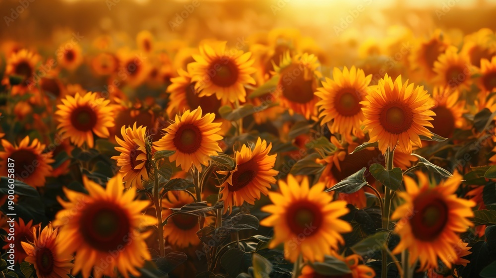 Fototapeta premium sunflower field wallpaper