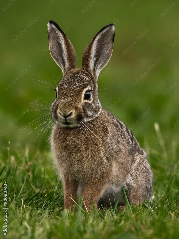 Cute baby bunny in its natural habitat Cute baby bunny in its natural habitat