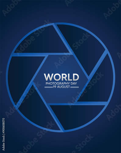 world photography day 19 august vector poster