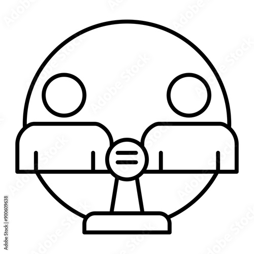 Equality icon. outline icon