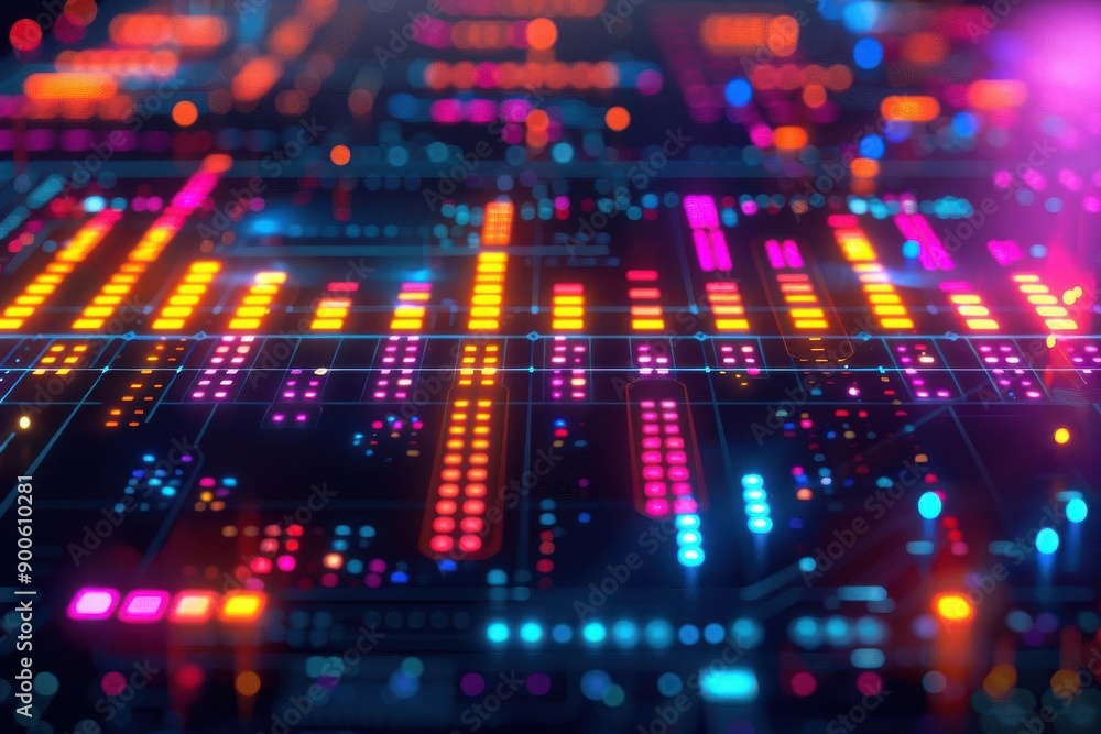 custom made wallpaper toronto digitalAbstract data visualization with sorted categories, analytics display, digital insights