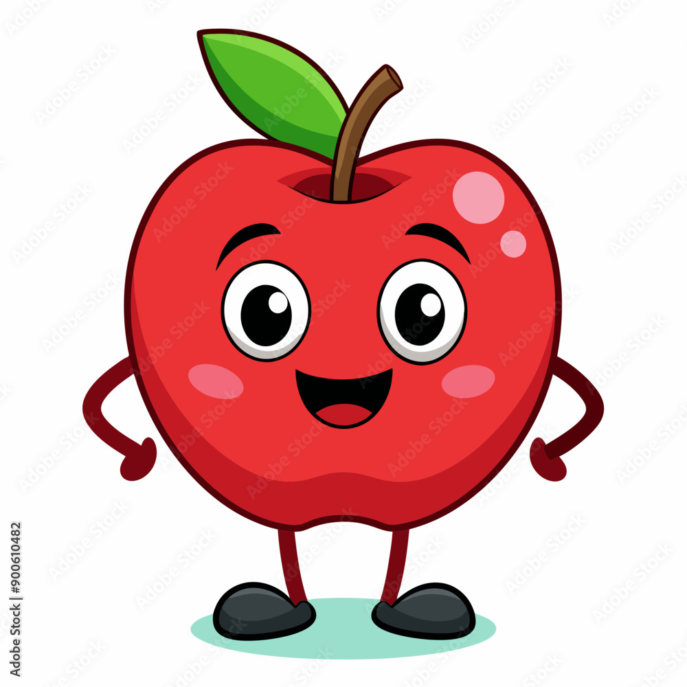 Red apple isolated on white, Red apple vector illustration, apple cartoon vector art, apple silhouette, apple vector icon Red apple isolated on white, Red apple vector illustration, apple cartoon vector art, apple silhouette, apple vector icon