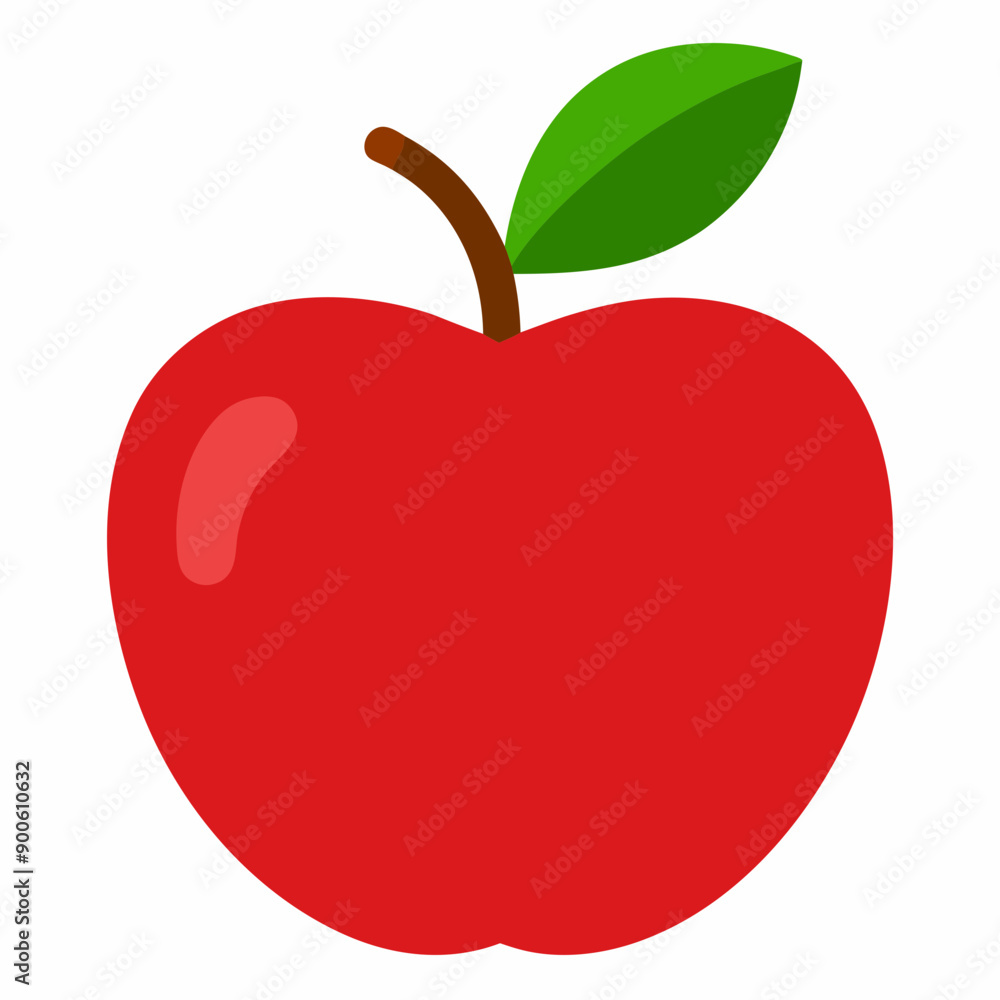 Red apple isolated on white, Red apple vector illustration, apple cartoon vector art, apple silhouette, apple vector icon Red apple isolated on white, Red apple vector illustration, apple cartoon vector art, apple silhouette, apple vector icon